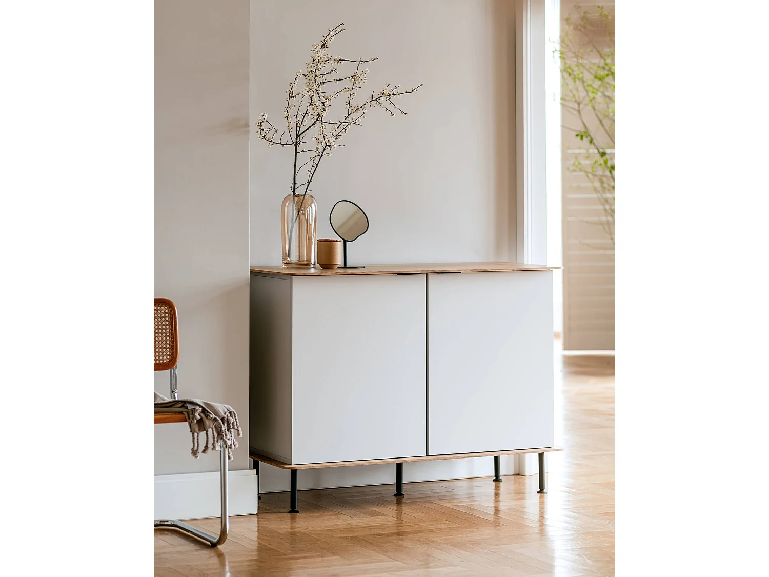 noo.ma wandmeubel 120 cm - vloerplaatsing, spaanplaat, 3 legplanken