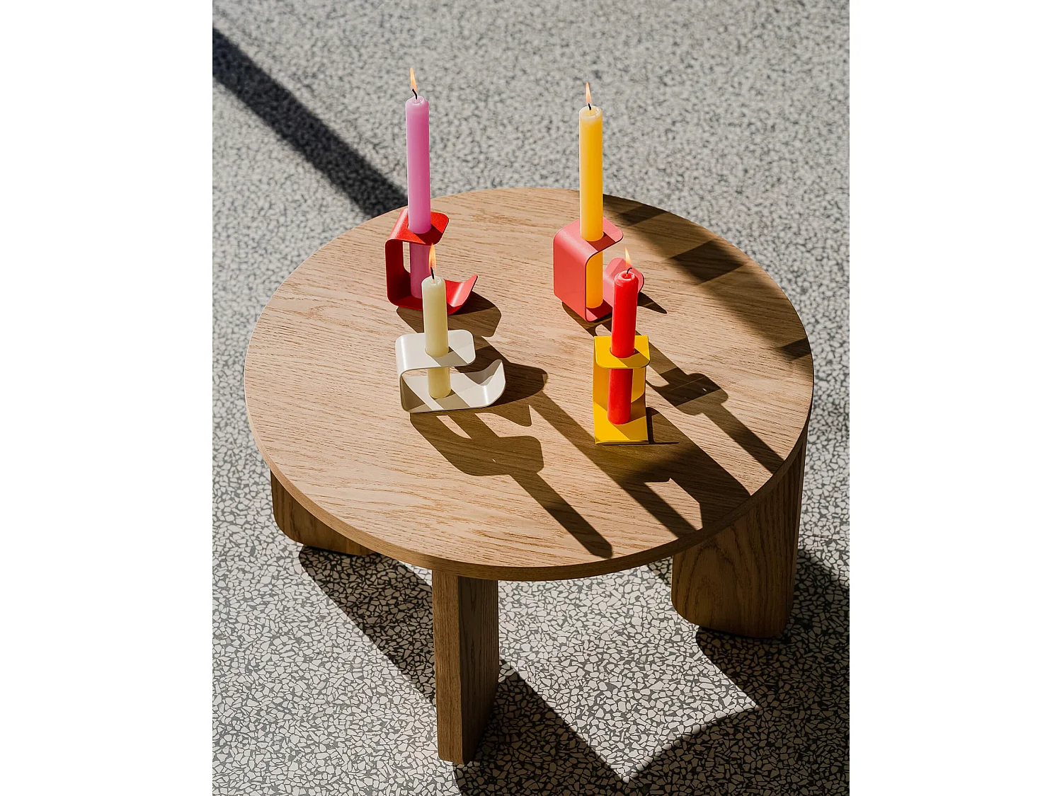 noo.ma eiken nesttafels 2-delig - Scandinavisch minimalisme, mat fineer