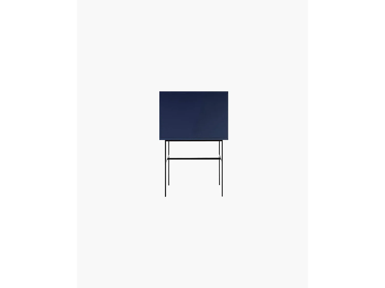 Buffet vitré noo.ma Midnight Blue 70x109x40 cm, 1 porte, étagère amovible