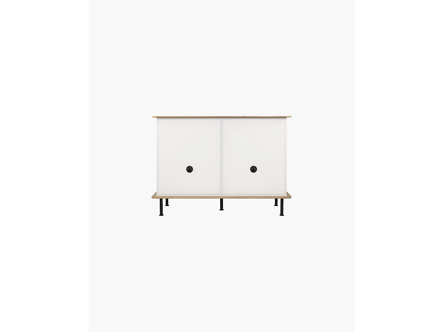 Buffet Suumo noo.ma - buffet polyvalent à étagères réglables, design rond