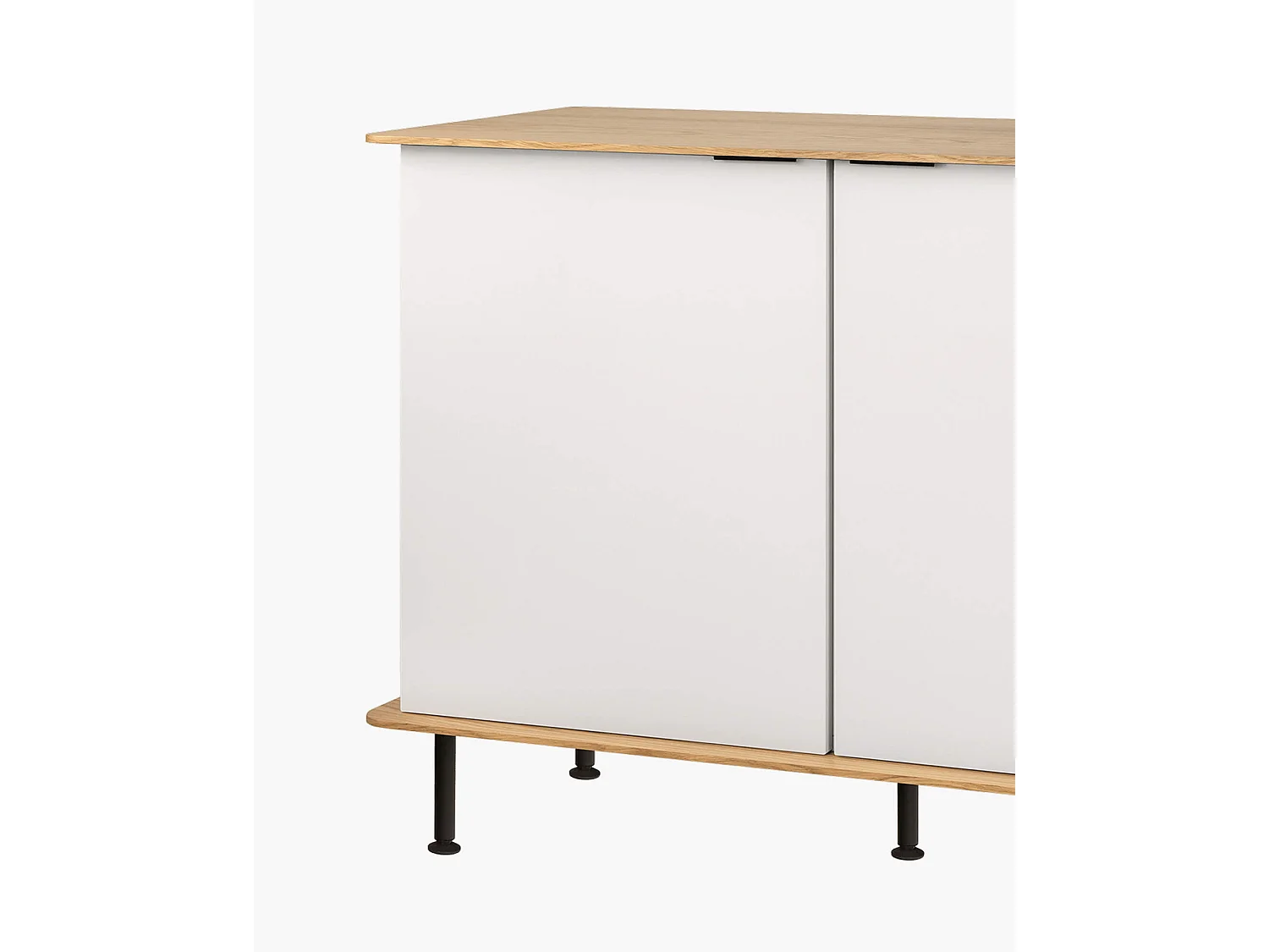 Buffet Suumo noo.ma - buffet polyvalent à étagères réglables, design rond
