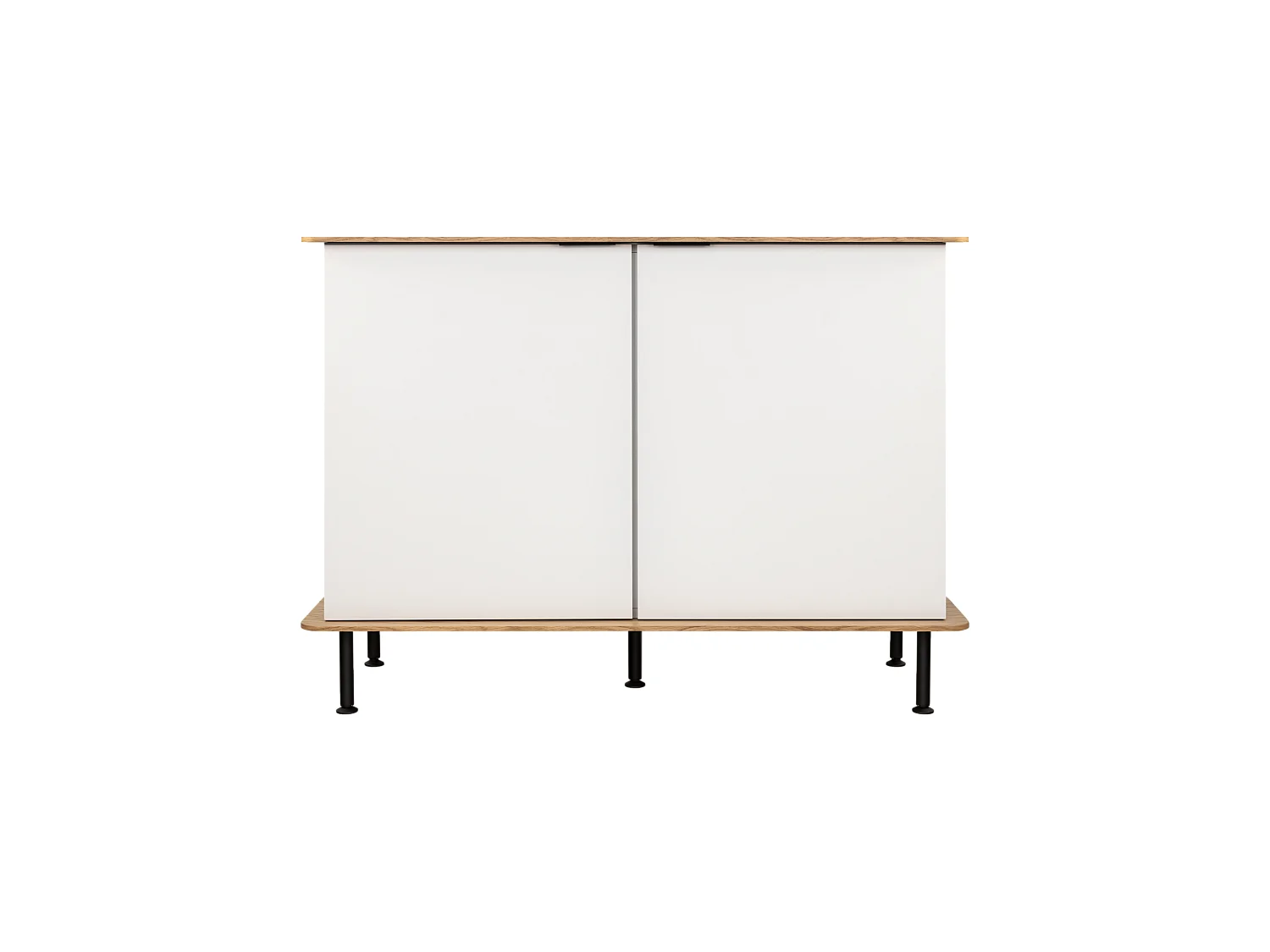 Buffet Suumo noo.ma - buffet polyvalent à étagères réglables, design rond