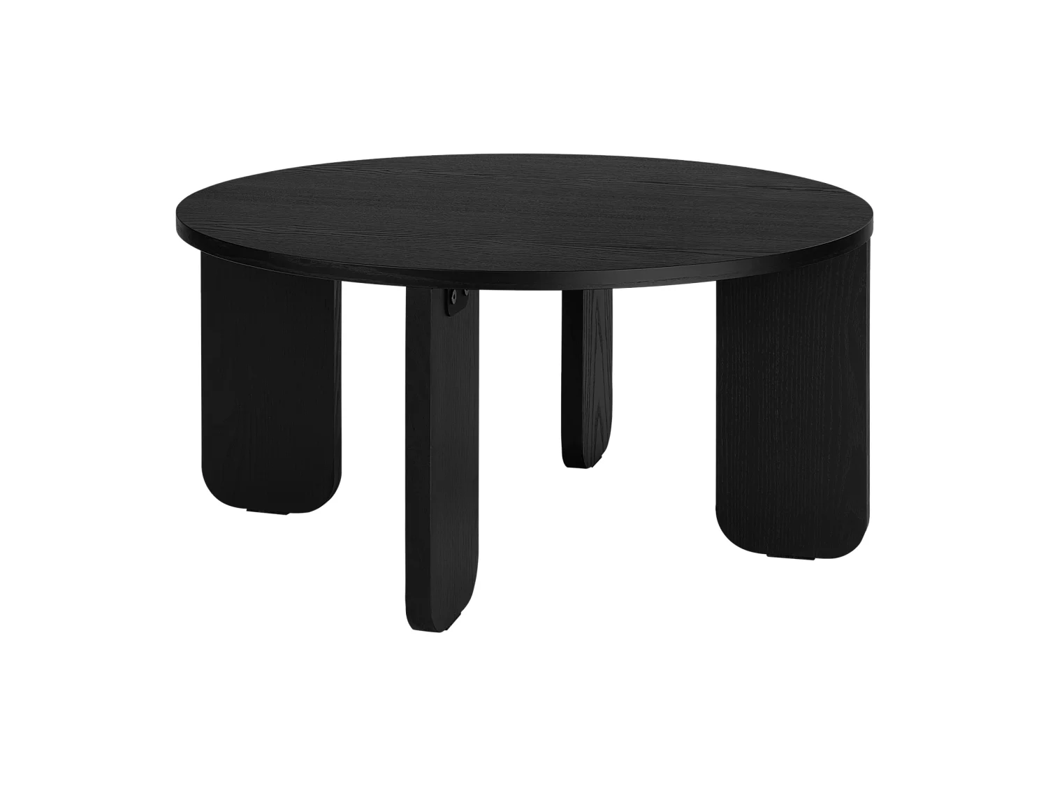 noo.ma stolik kawowy nowoczesny czarny 75x75x37,5 cm, matowa fornir