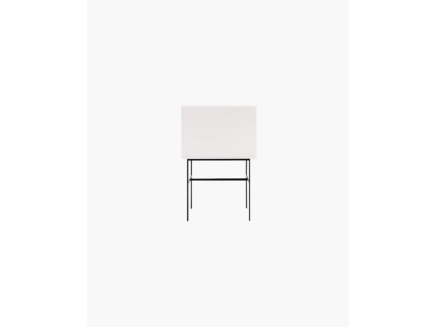 Lekko Schrank Almond Grey - Glastür ornamentiert, mittleres Regal herausnehmbar