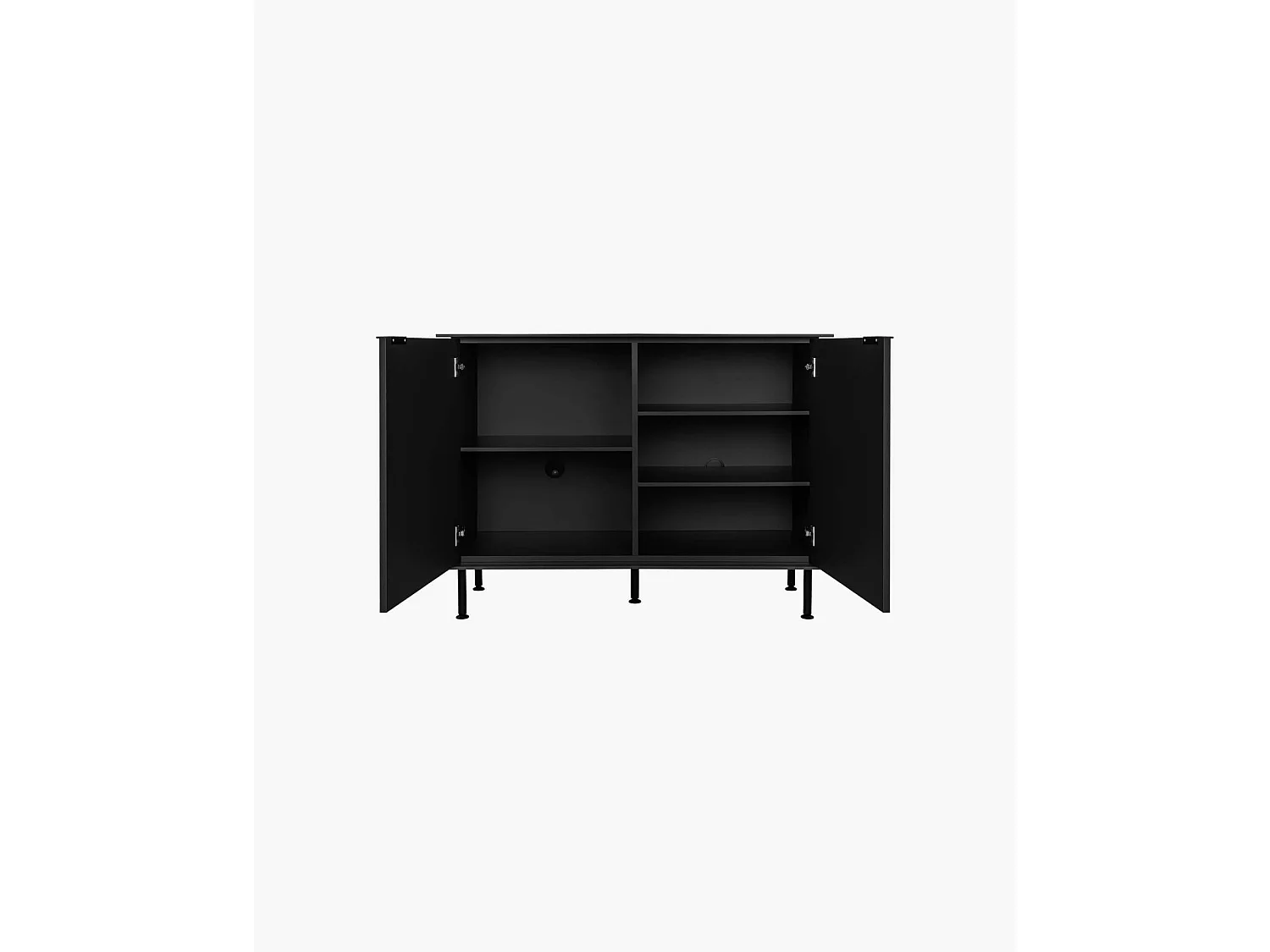 Buffet Suumo noo.ma - buffet polyvalent à étagères réglables, design rond