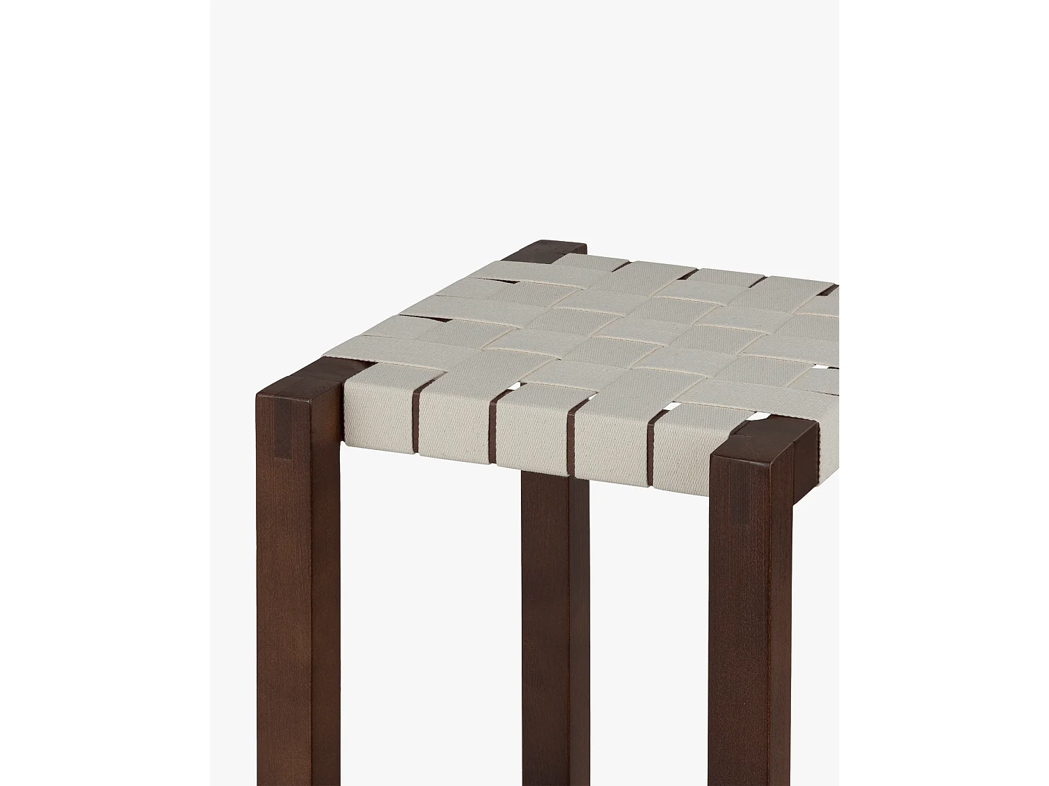 noo.ma houten kruk met handgeweven jute zitting - Japandi minimalistisch