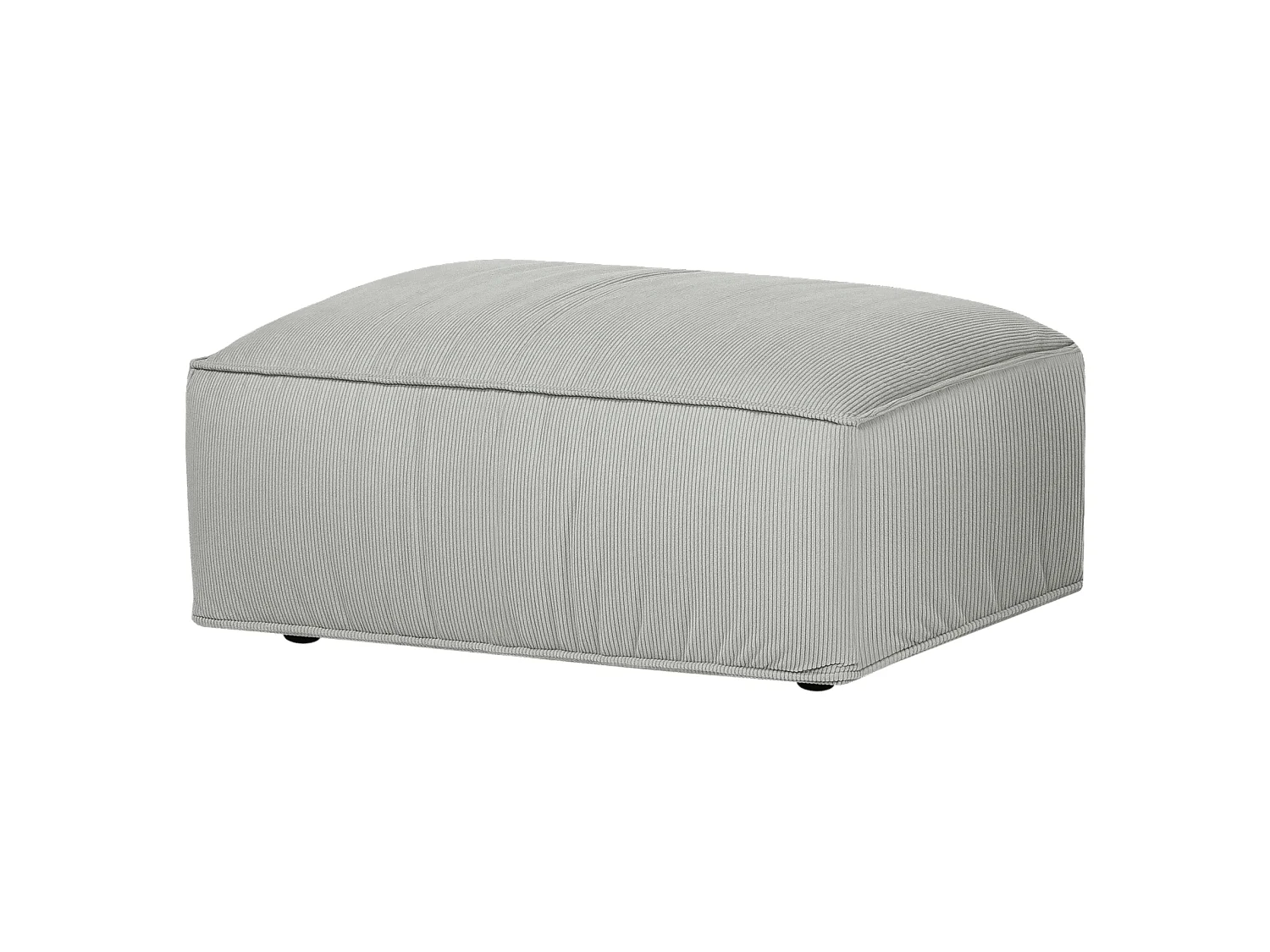 noo.ma Lobi Ottomane - Cordstoff Chalk Grey, 45 cm Sitzhöhe, 70 cm Sitztiefe