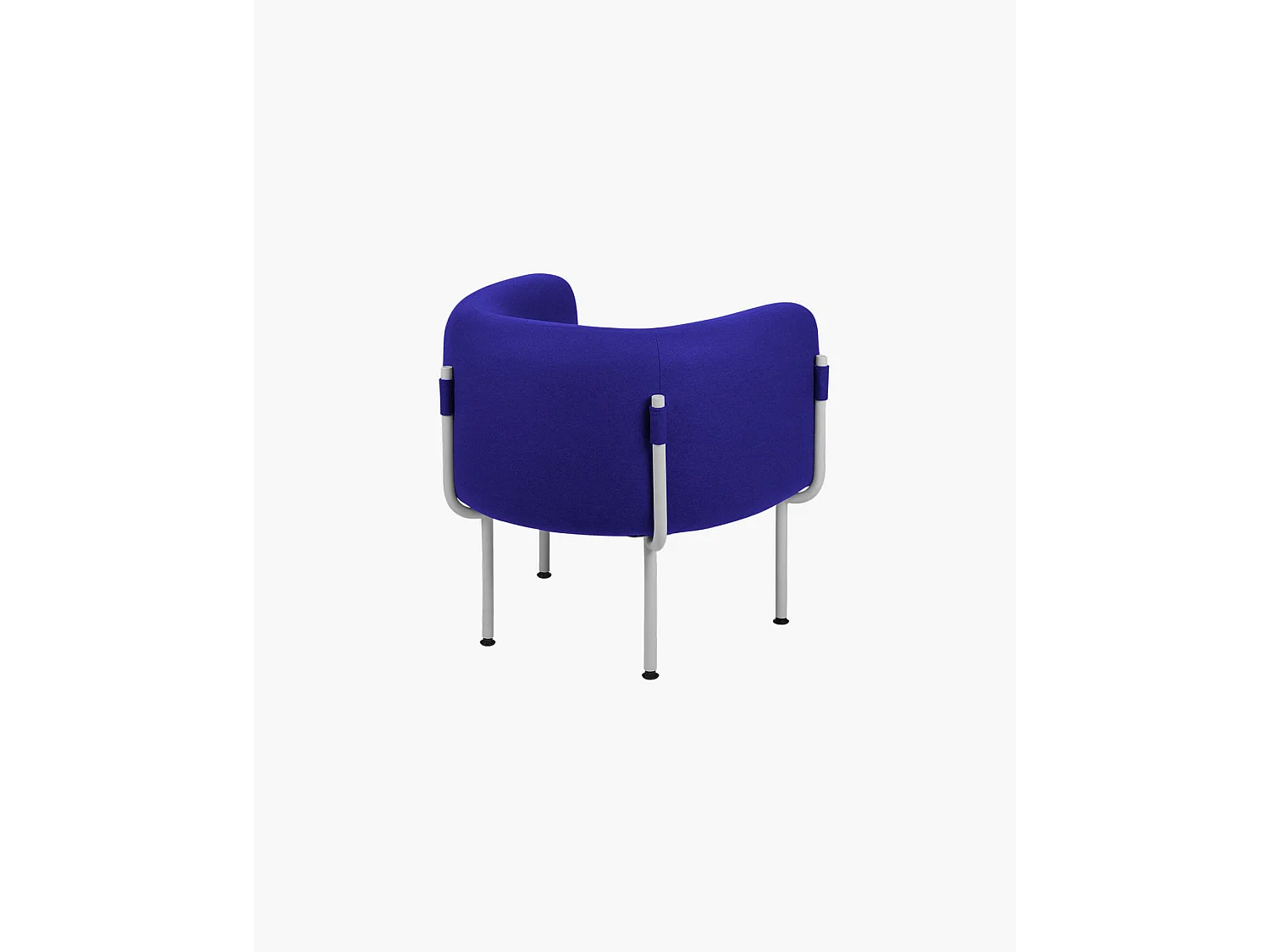 noo.ma Fauteuil moderne en laine Blueberry Pie - avec accoudoirs, assise fixe