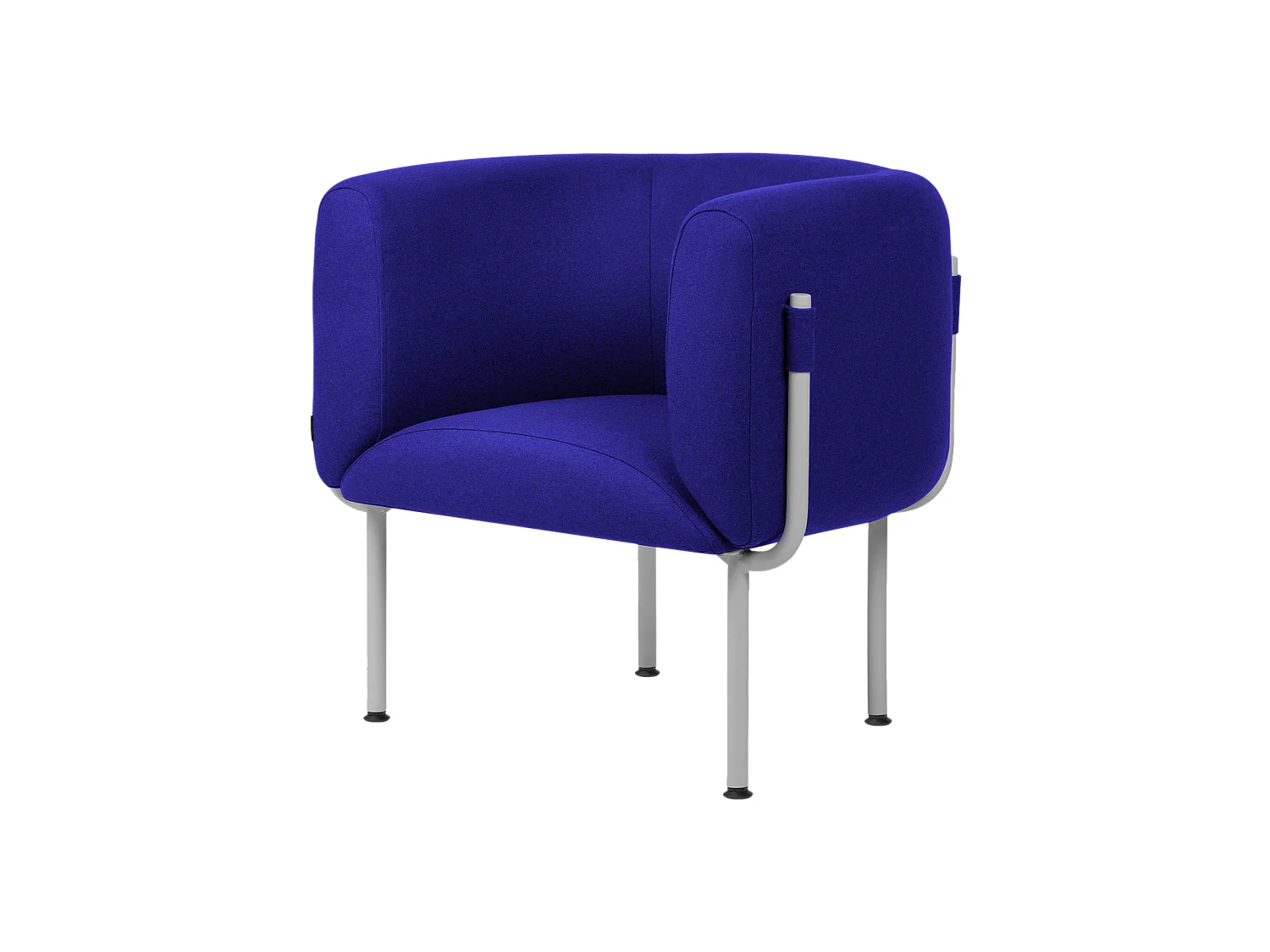 noo.ma Fauteuil moderne en laine Blueberry Pie - avec accoudoirs, assise fixe