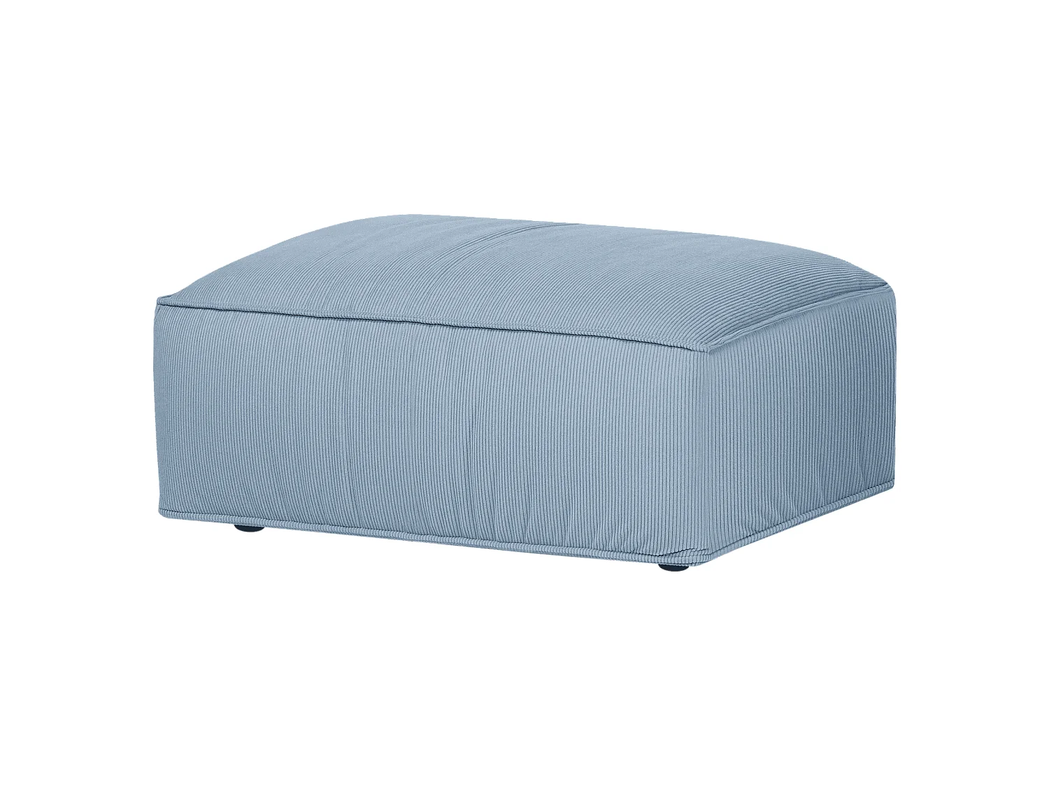 noo.ma Lobi Ottomane - Corduroy Polyester, Babyblau, 45 cm Sitzhöhe, 70 cm Sitztiefe
