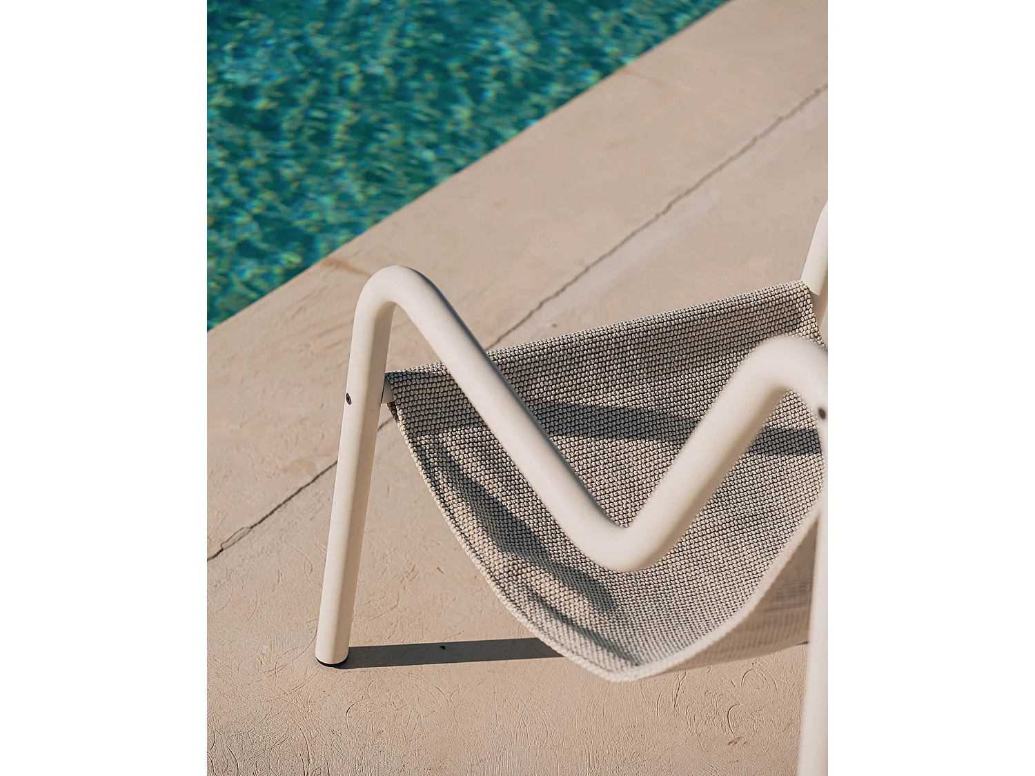 Fauteuil Nokk - chaise longue d'extérieur en acier et tissu imperméable