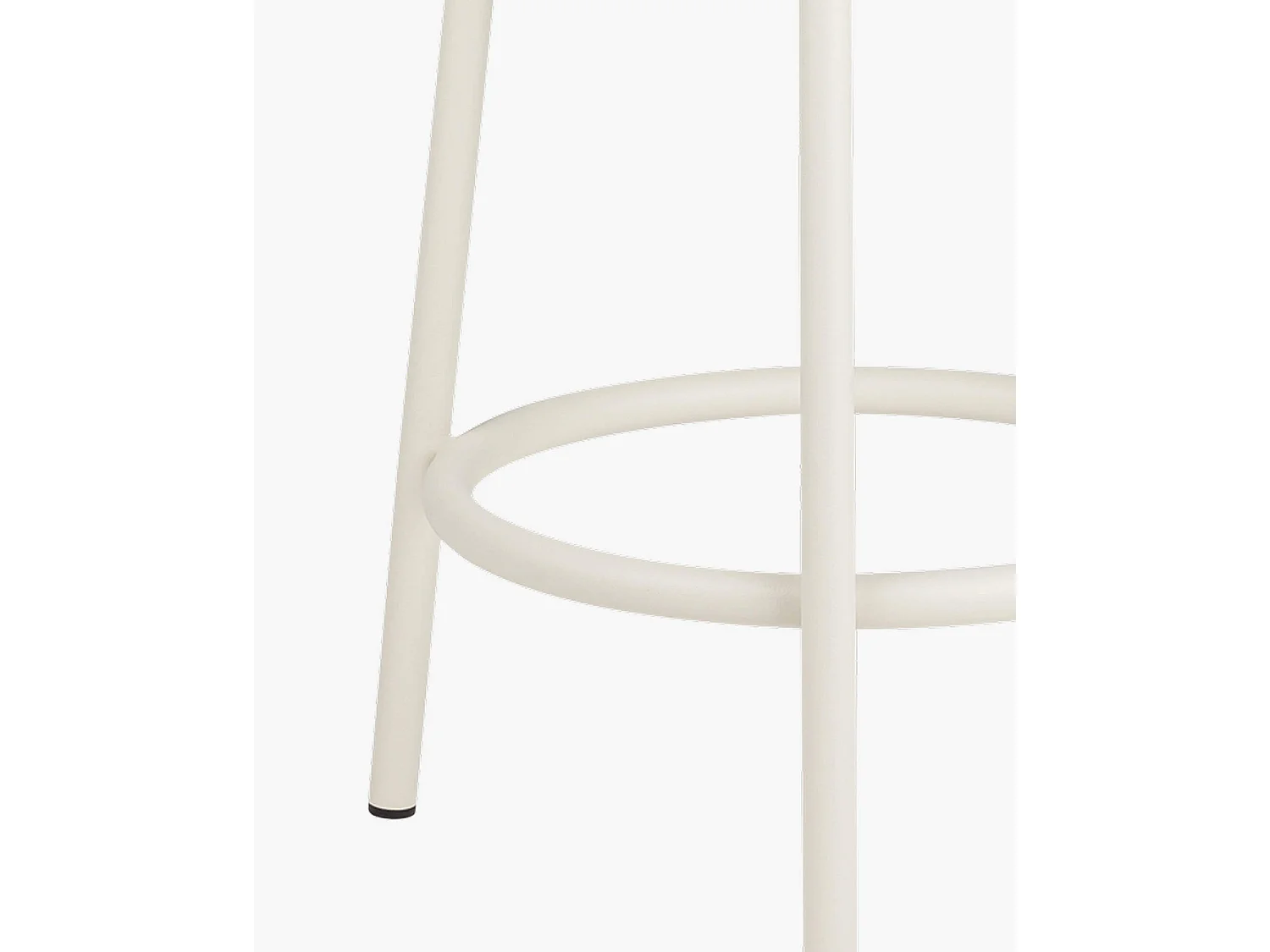 noo.ma moderne barstoel - beige polyester, metalen frame, zonder rugleuning, 68 cm hoog