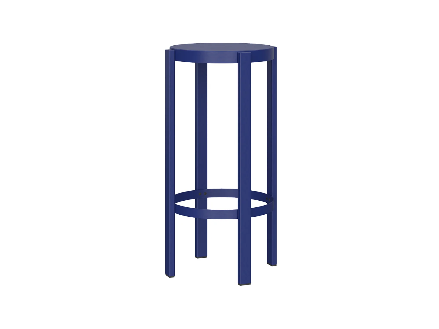 noo.ma barkruk zonder armleuning Blueberry Pie - stalen frame, moderne zit, 35x35x75 cm