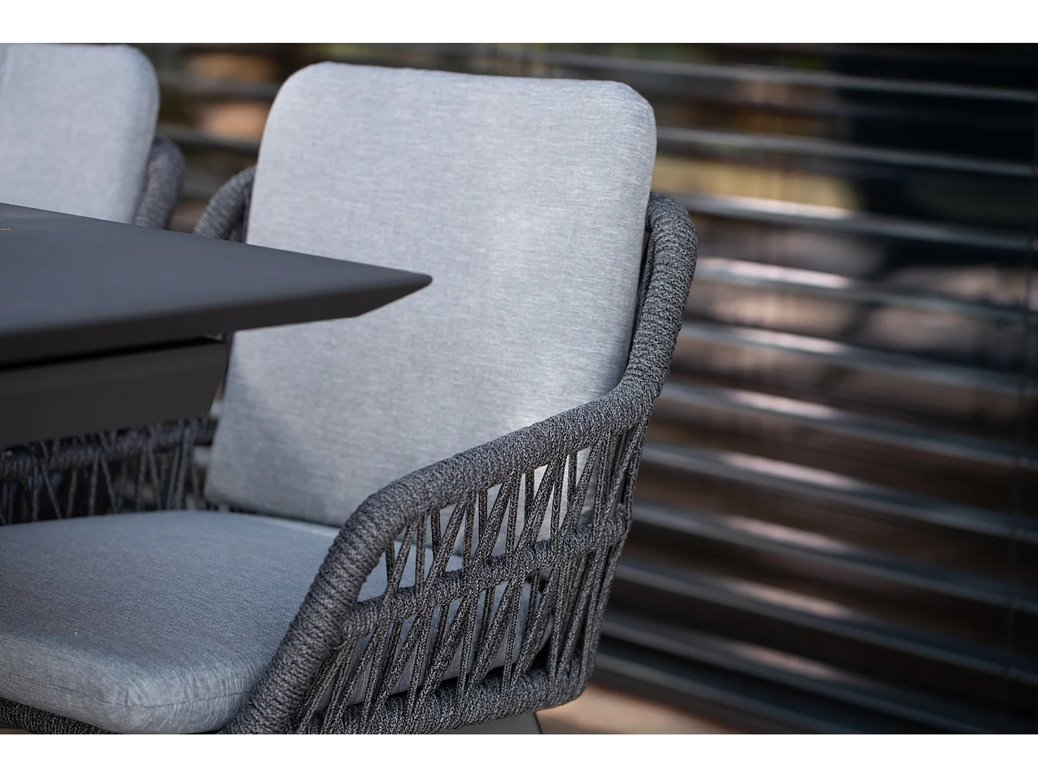 Ensemble de mobilier de repas de jardin en aluminium Tropea table et 6 chaises