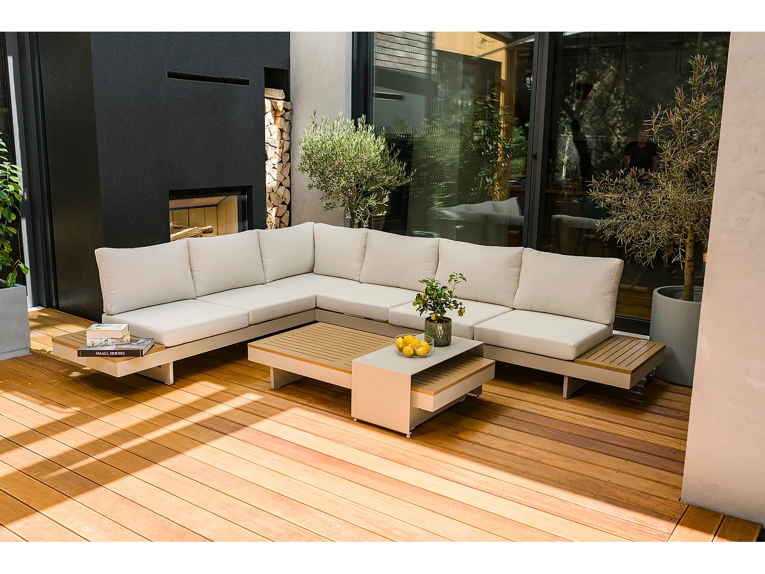 Ensemble de mobilier de jardin en aluminium Portofino Beige