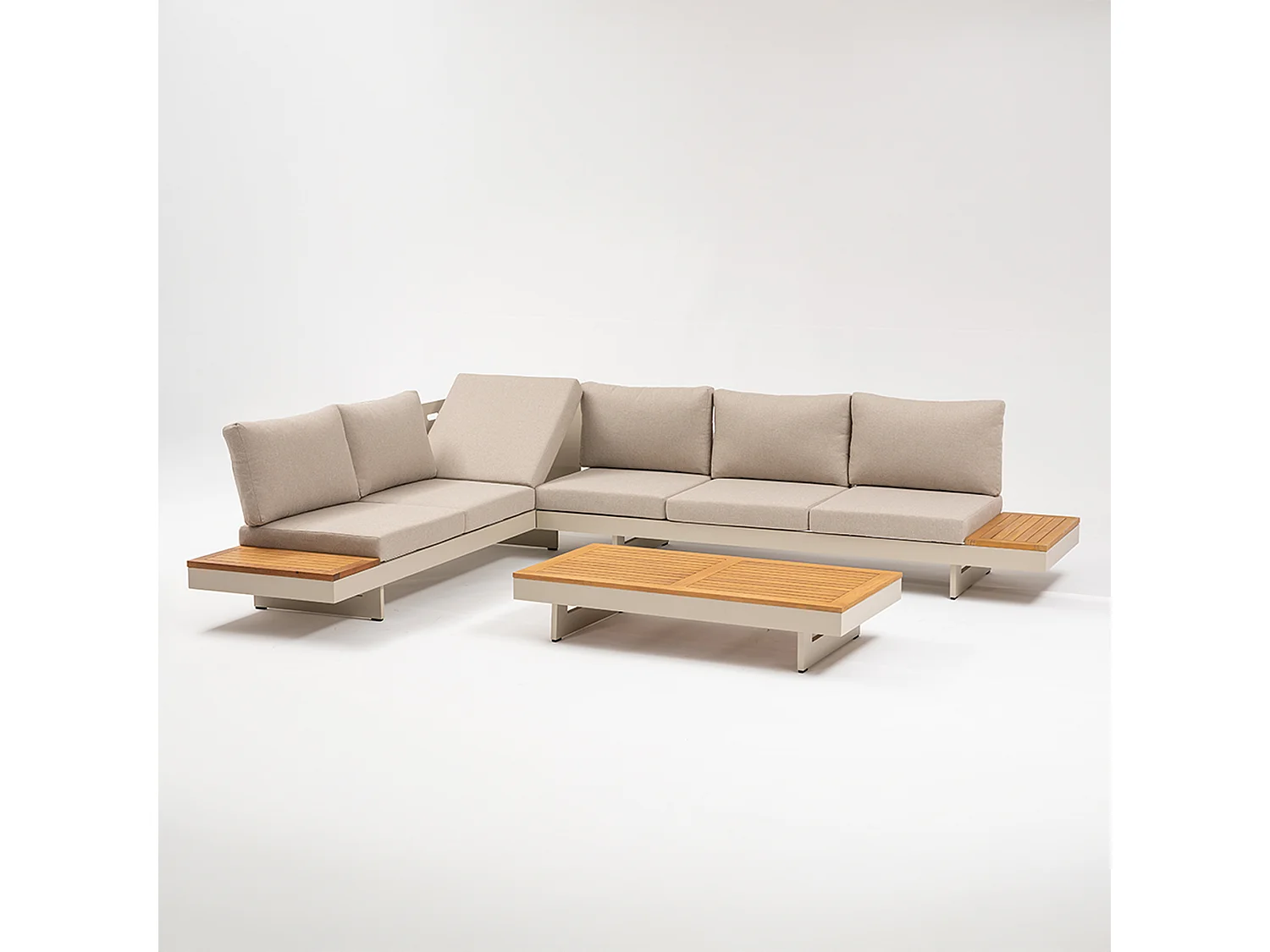 Ensemble de mobilier de jardin en aluminium Portofino Beige