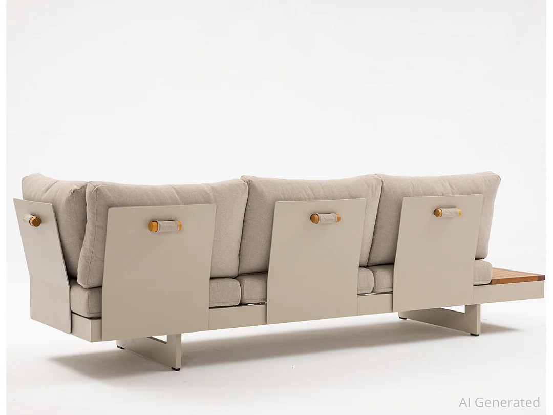 Ensemble de mobilier de jardin en aluminium Portofino Beige