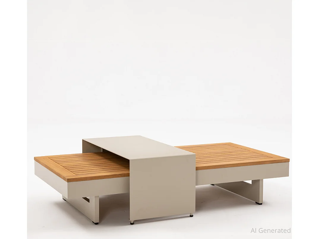 Ensemble de mobilier de jardin en aluminium Portofino Beige