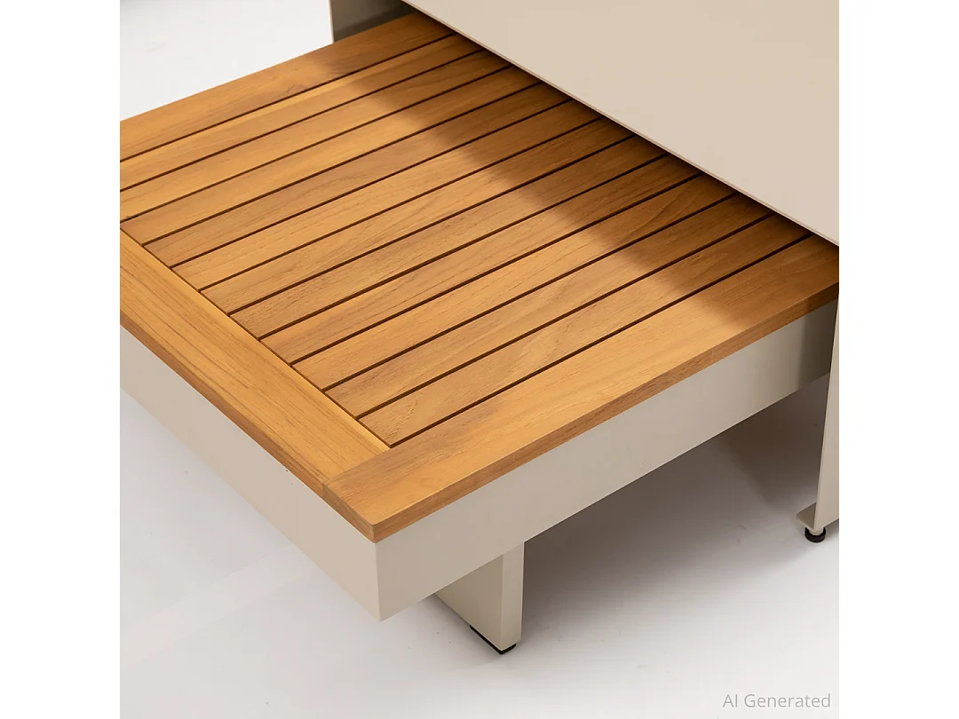 Ensemble de mobilier de jardin en aluminium Portofino Beige
