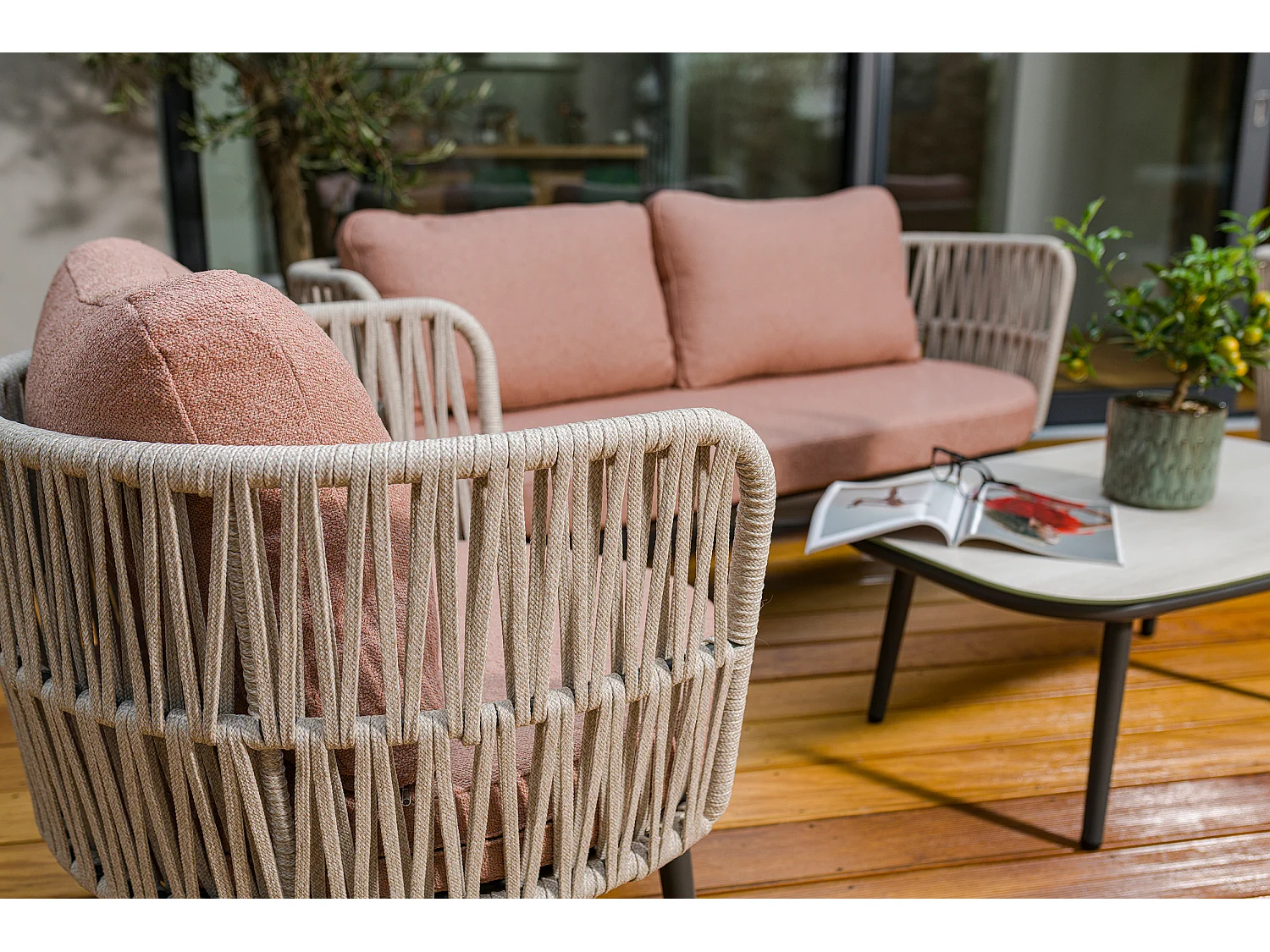 Ensemble de mobilier de jardin en aluminium Amalfi