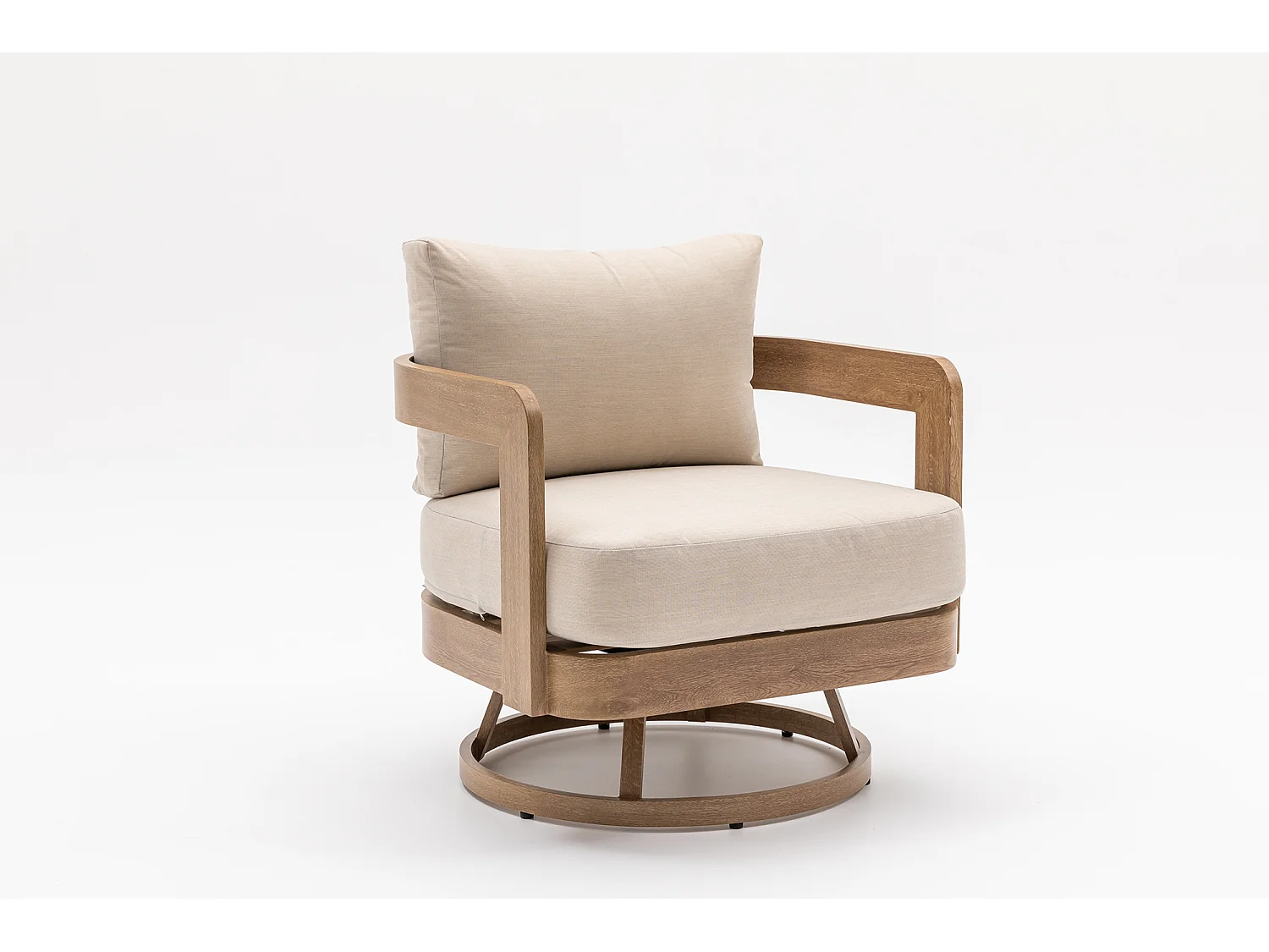 Set da giardino Sorrento con poltrona girevole - Mobili da esterno in alluminio di lusso