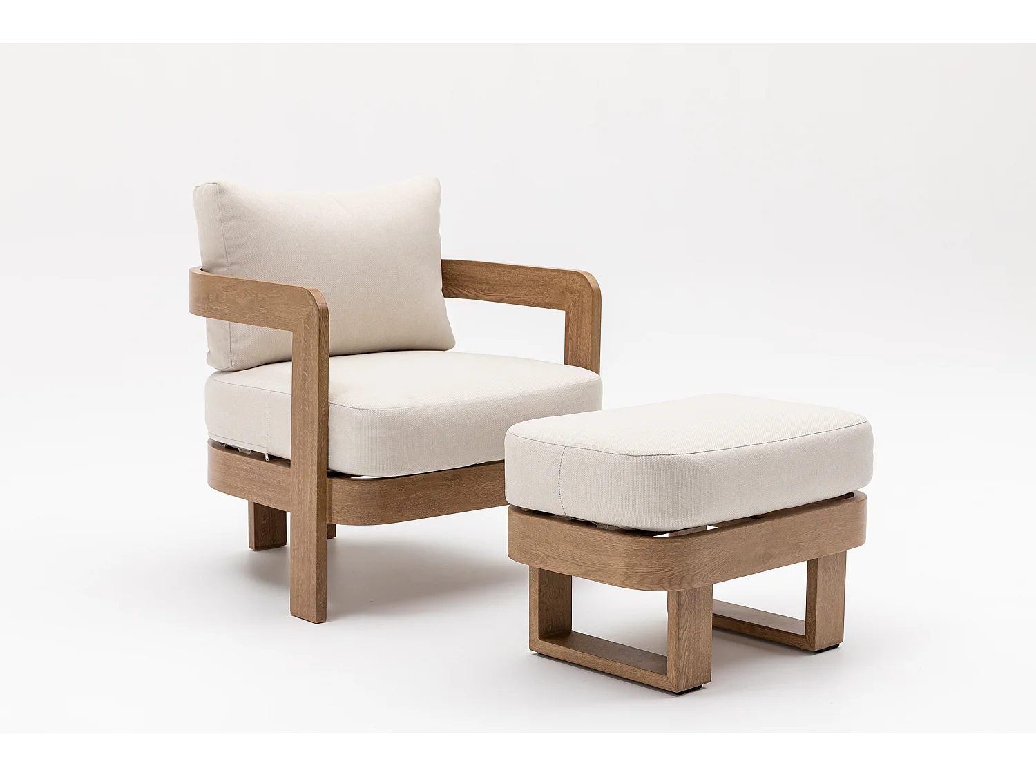 Set da giardino Sorrento con poltrona girevole - Mobili da esterno in alluminio di lusso