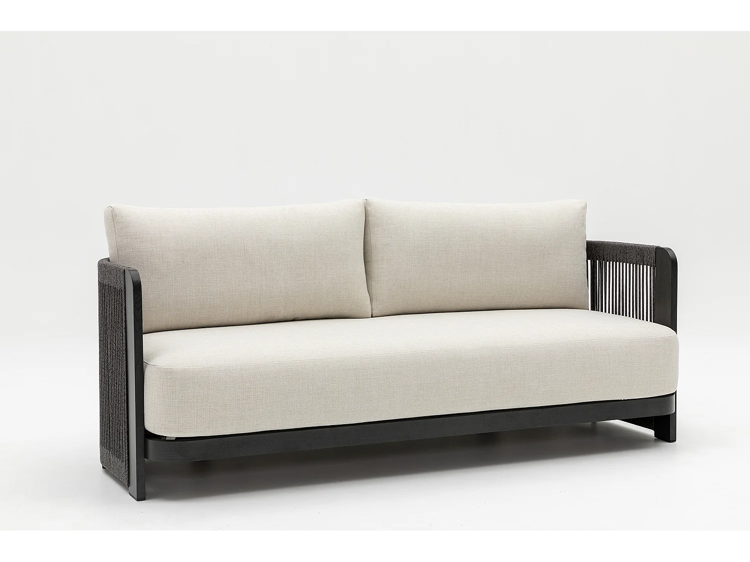 Ensemble de mobilier de jardin en aluminium Rimini : canapé, table et 2 chaises