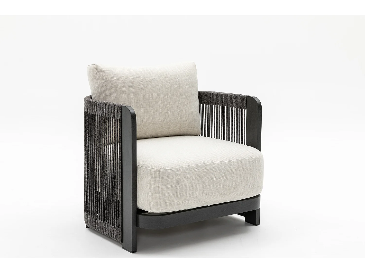 Ensemble de mobilier de jardin en aluminium Rimini : canapé, table et 2 chaises