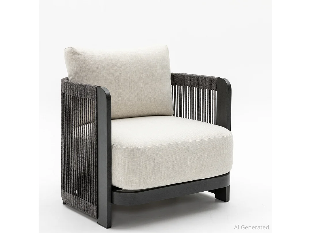 Ensemble de mobilier de jardin en aluminium Rimini : canapé, table et 2 chaises