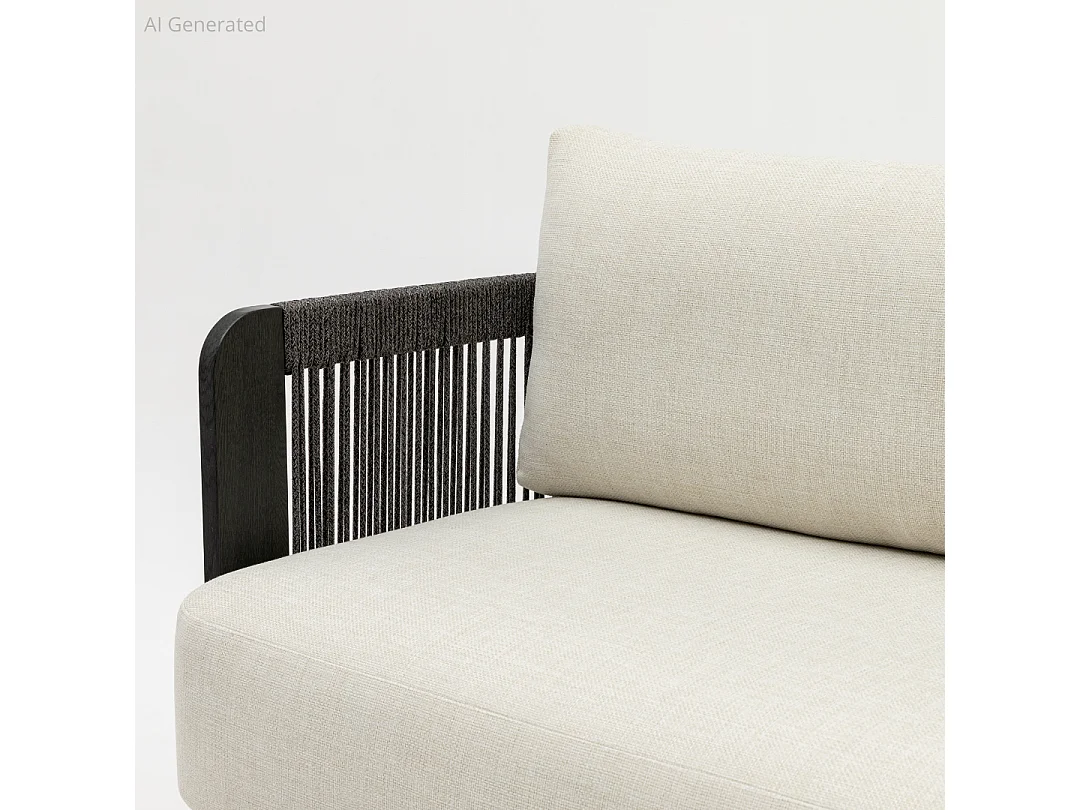 Ensemble de mobilier de jardin en aluminium Rimini : canapé, table et 2 chaises