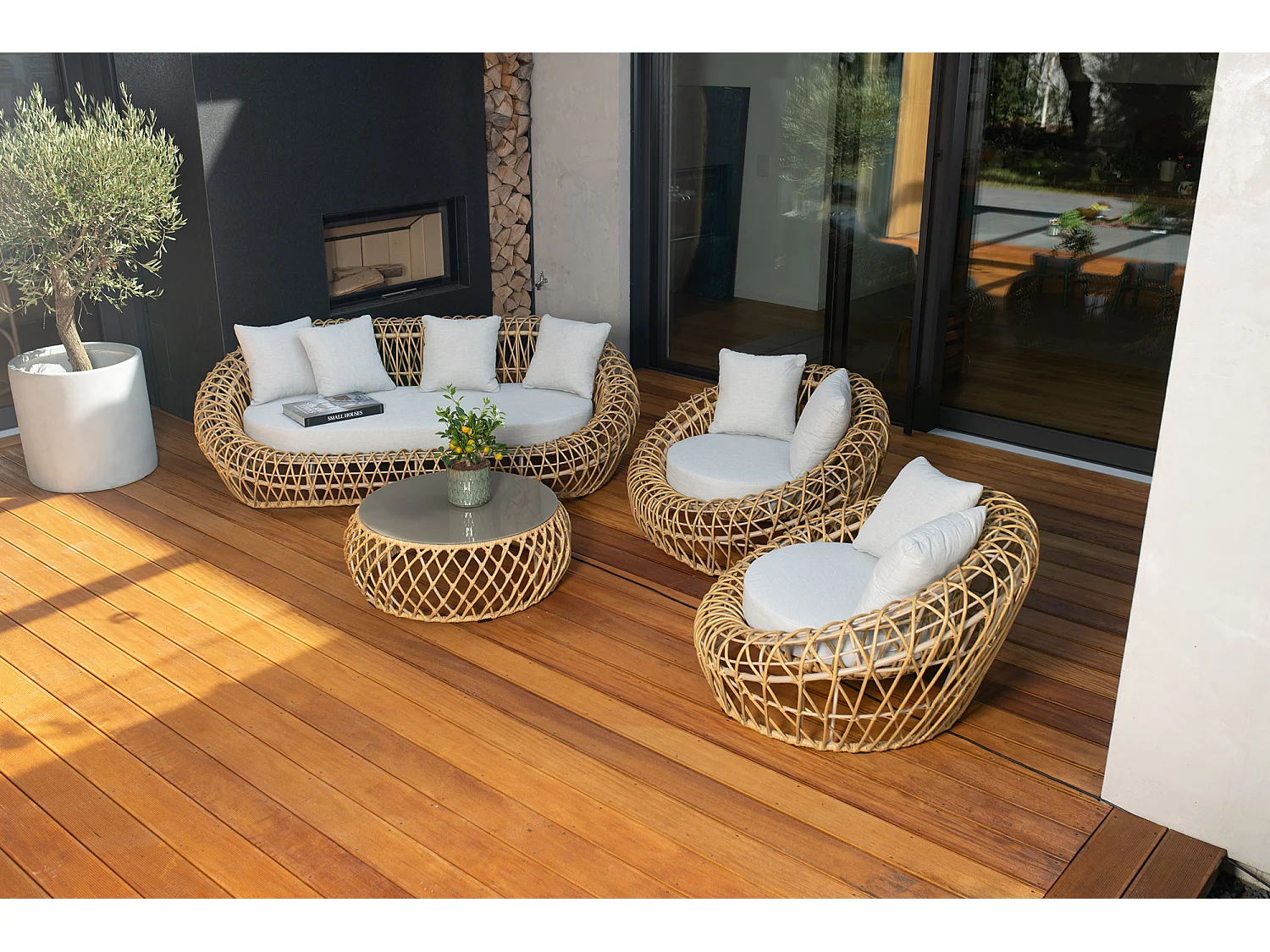 Ensemble de mobilier de jardin en aluminium Capri