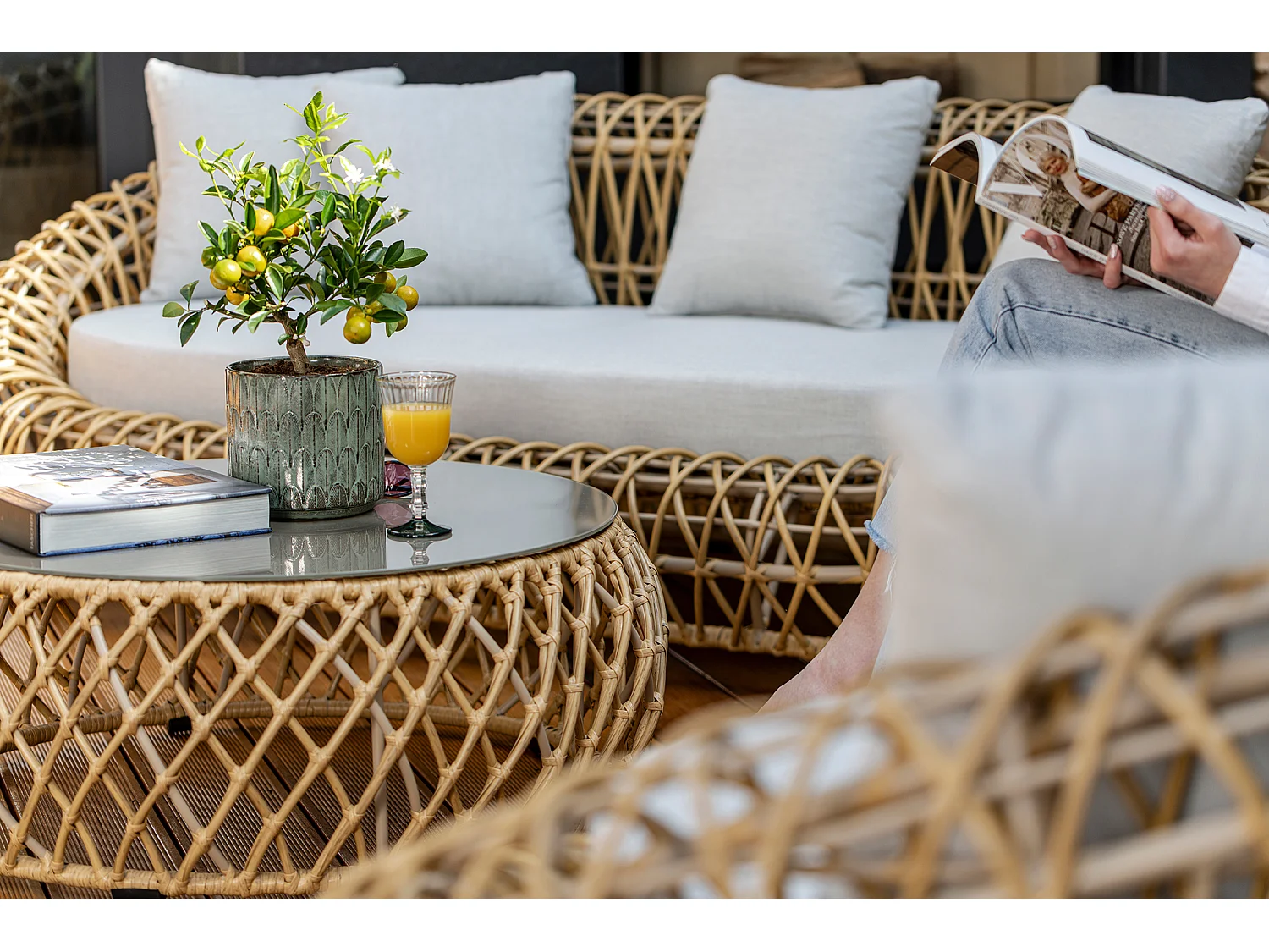 Ensemble de mobilier de jardin en aluminium Capri