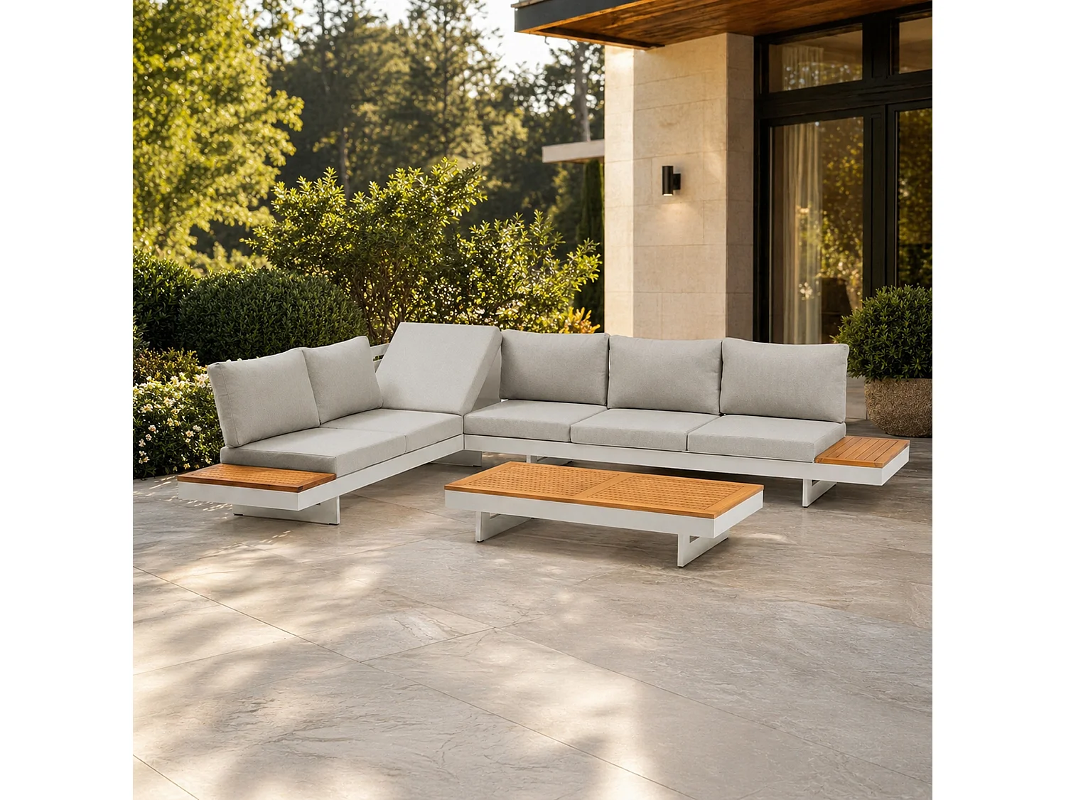 Ensemble de mobilier de jardin en aluminium Portofino Grey