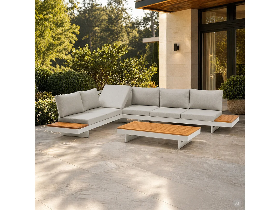 Ensemble de mobilier de jardin en aluminium Portofino Grey