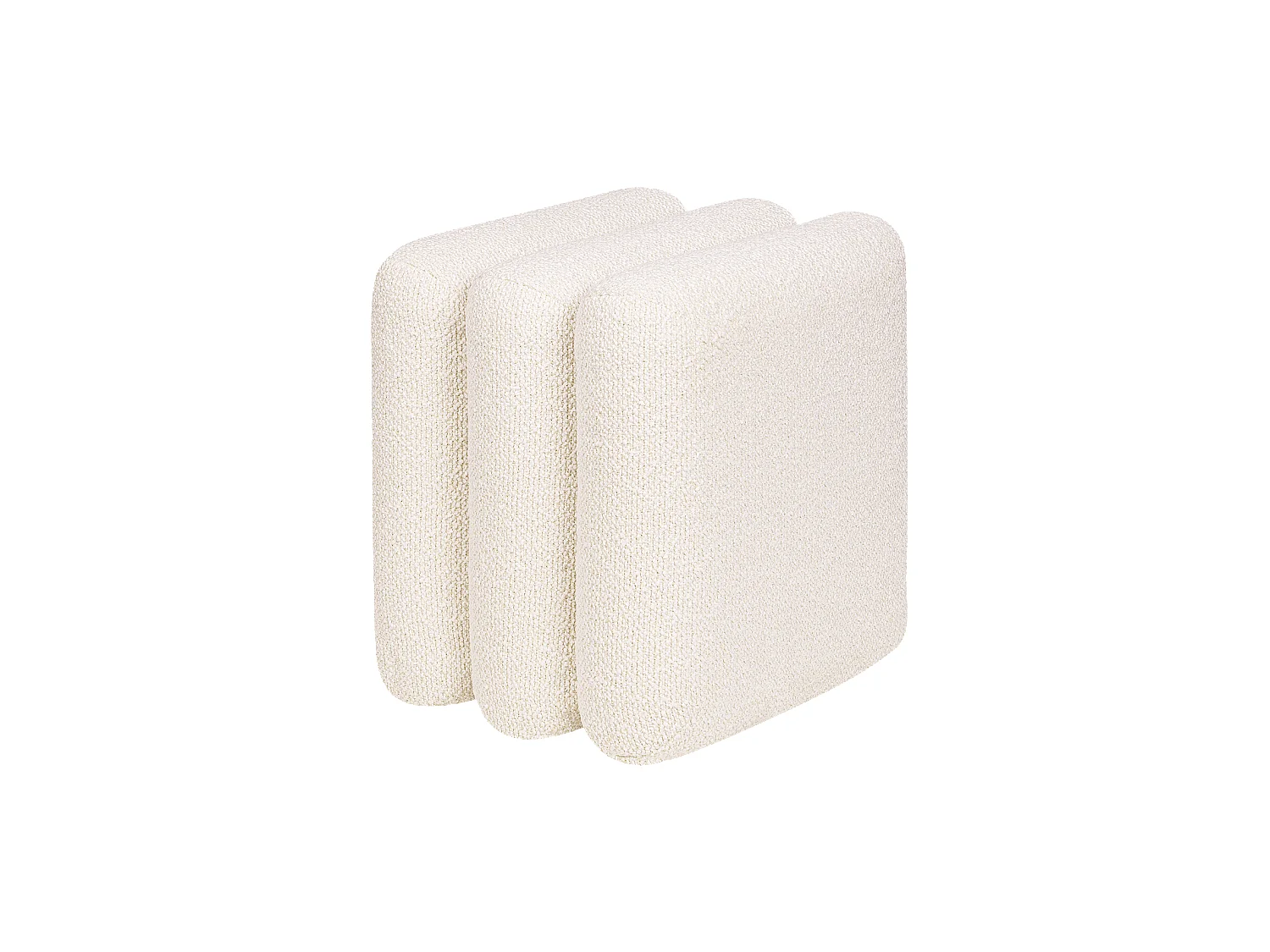 noo.ma pouf Radd - design rembourré, polyvalent, 44,5 cm