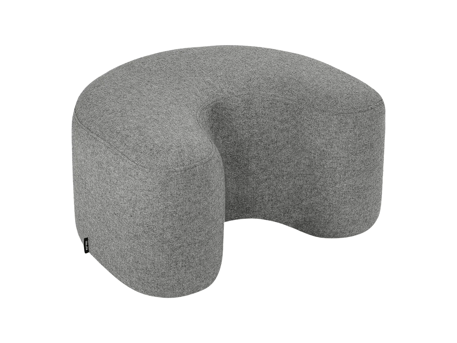 Ü Pouf - pouf contemporain en laine, finition artisanale