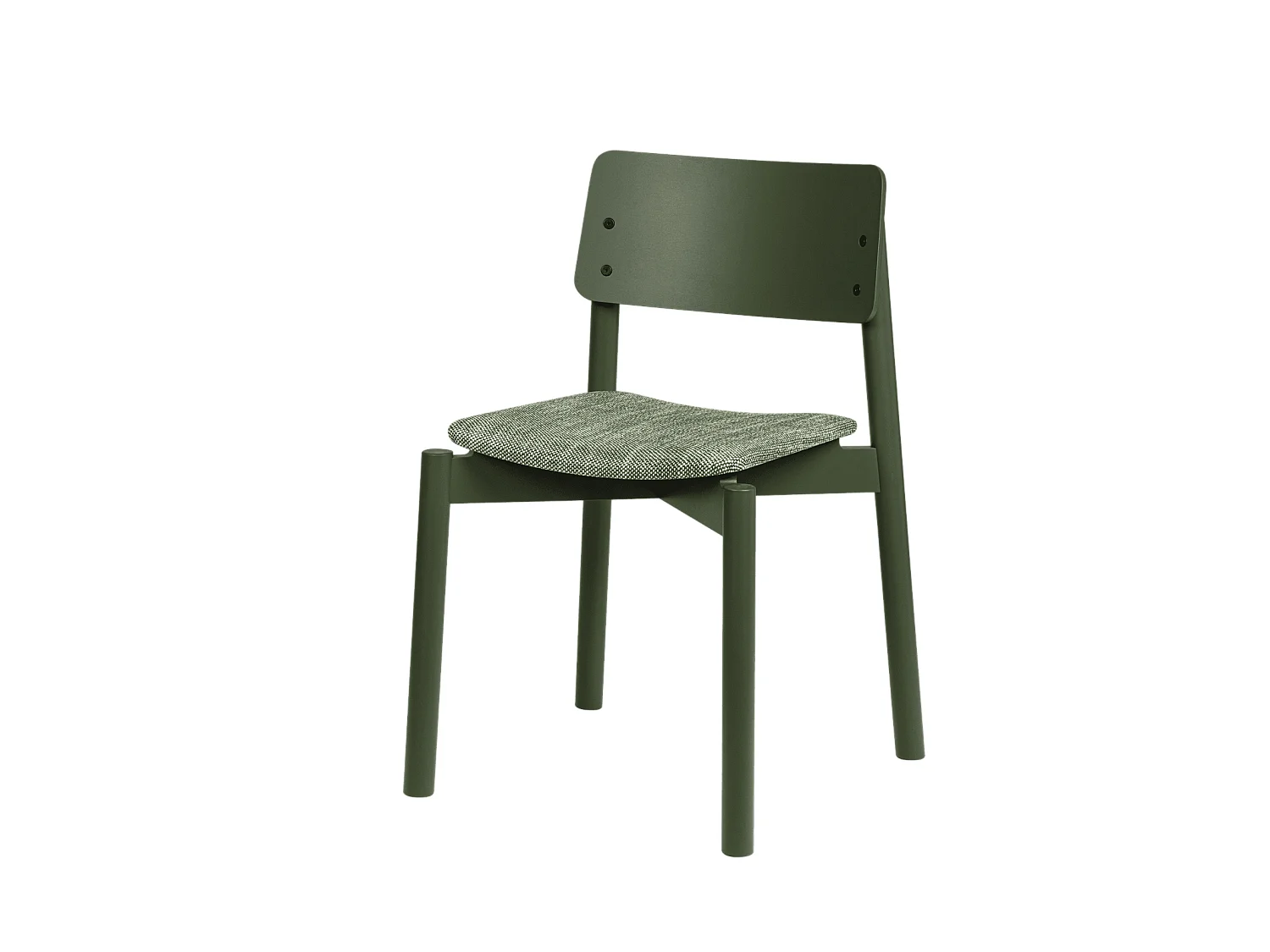 Chaise Wem noo.ma - design élégant en bois de hêtre, assise tissu noir, sans accoudoirs