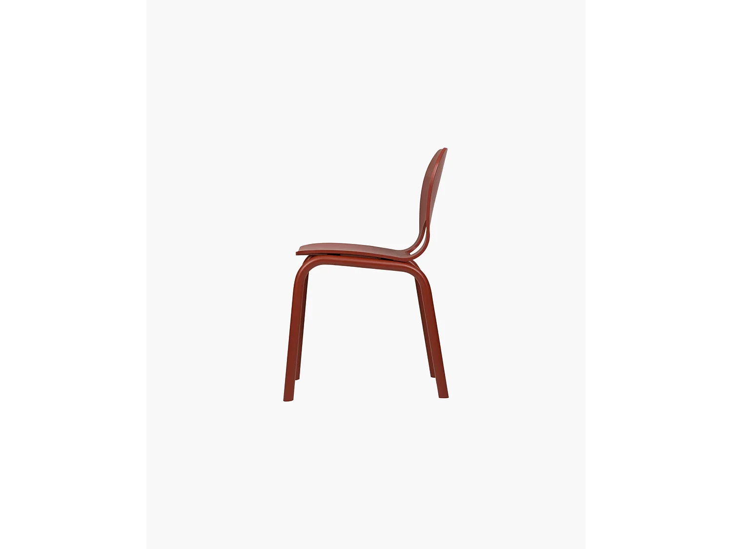 Atto Stuhl - moderner Holz-Metall Stuhl, ergonomische profilierte Sitzfläche