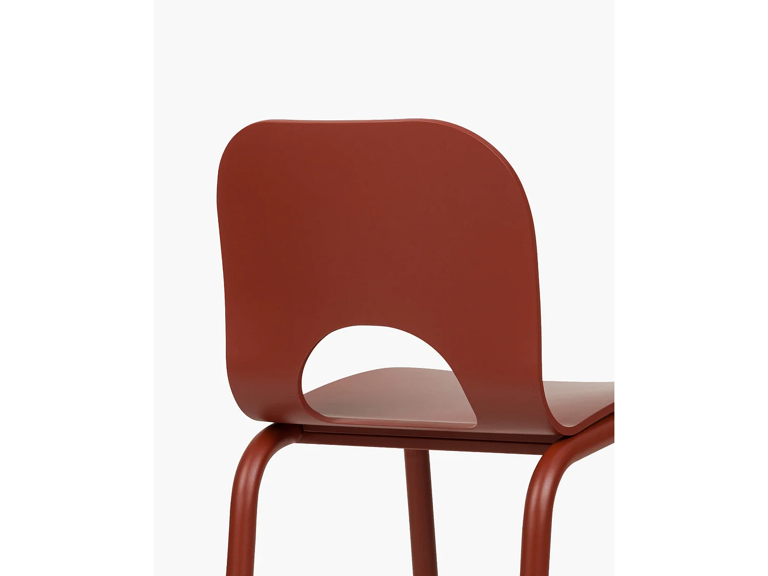 Atto Stuhl - moderner Holz-Metall Stuhl, ergonomische profilierte Sitzfläche