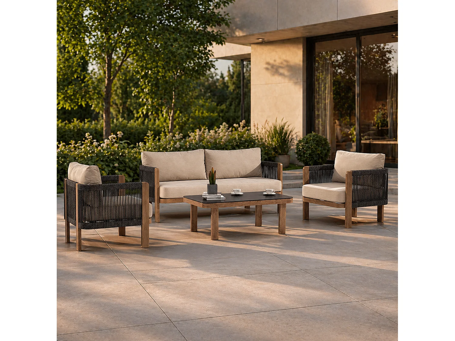 Ensemble de mobilier de jardin en aluminium Positano