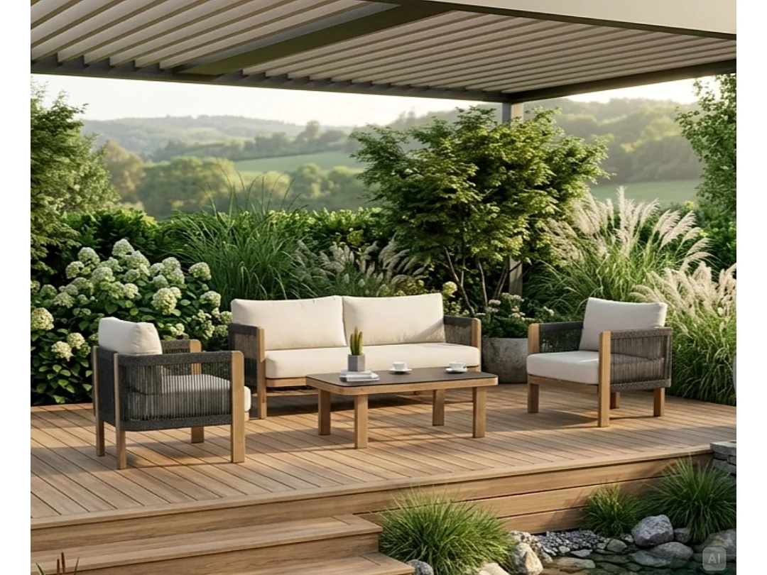Ensemble de mobilier de jardin en aluminium Positano