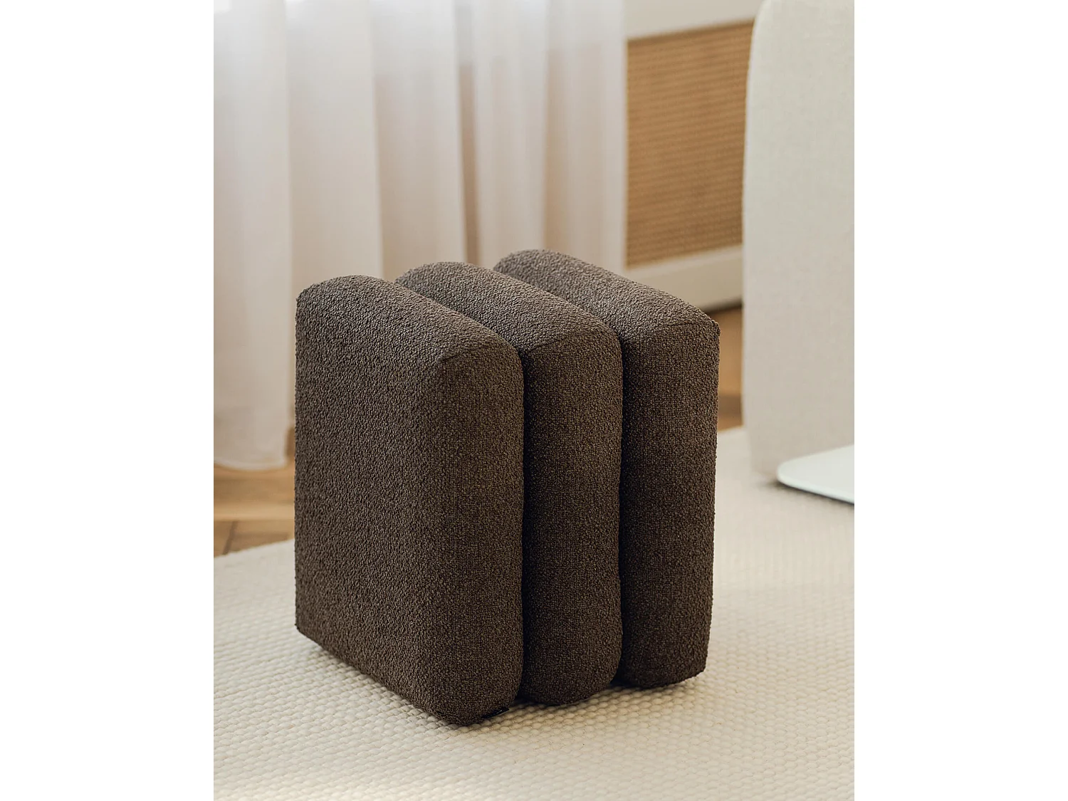 noo.ma pouf Radd - design rembourré, polyvalent, 44,5 cm