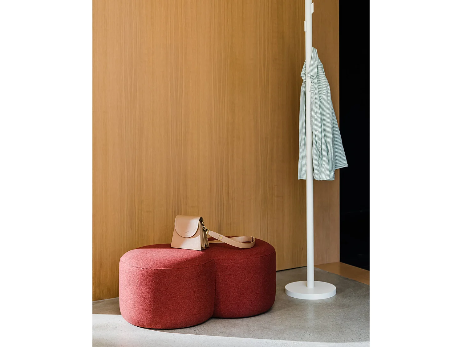 Pouf Umbo - pouf rond en polyester 100% moderne et polyvalent
