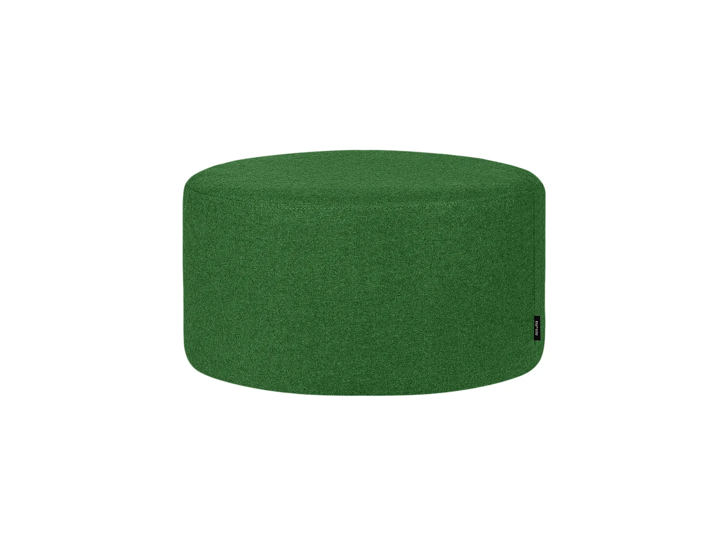 Pouf Folk petit - noo.ma, tissu vert mousse, 50 x 50 x 25 cm