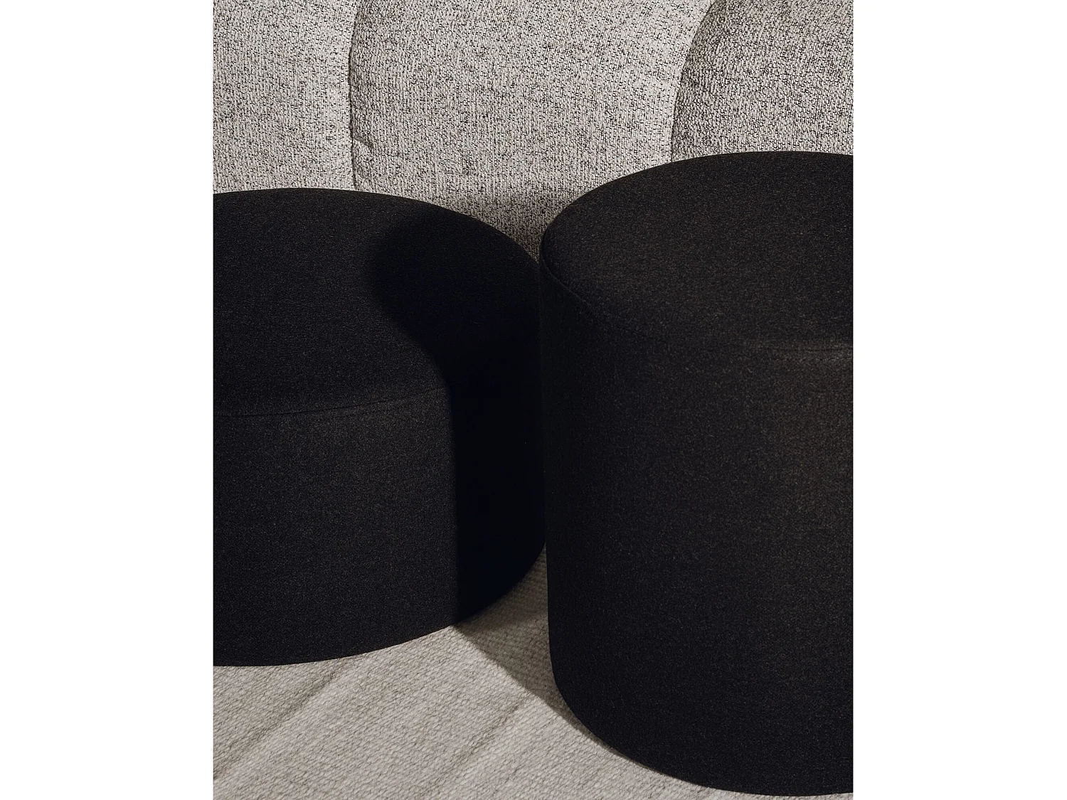 noo.ma Pouf Folk petit - carré 50x50x25 cm, minimaliste moderne