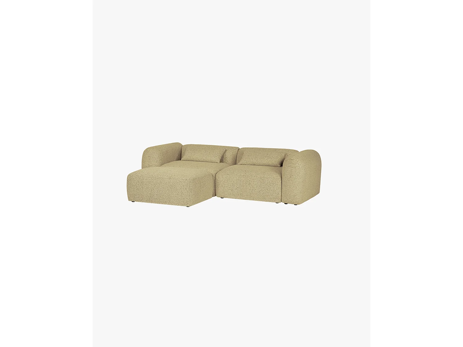 Pouf Yaro noo.ma - pouf confortable, design arrondi, coussins lombaires