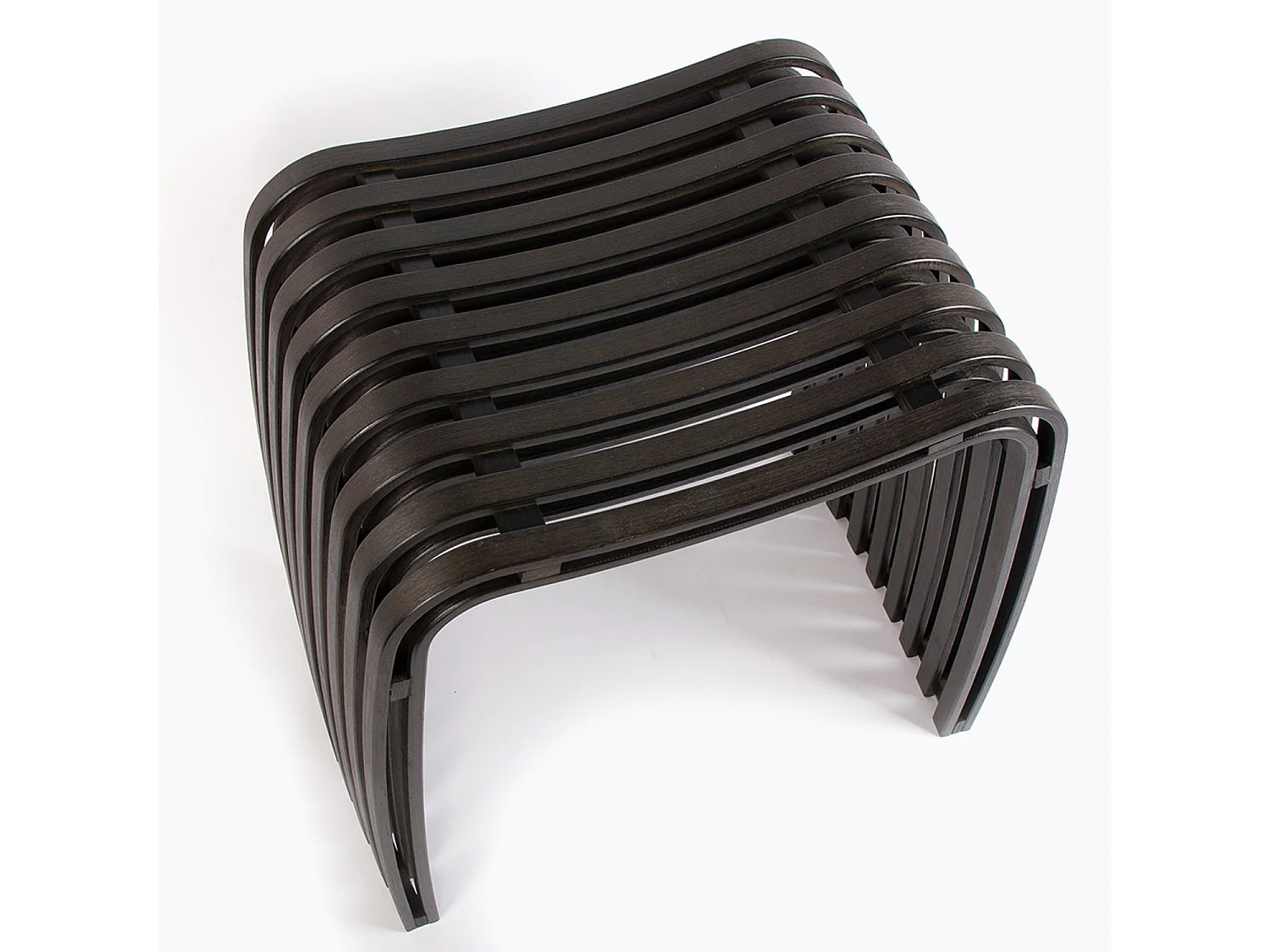 Tabouret en bambou noir Vogue
