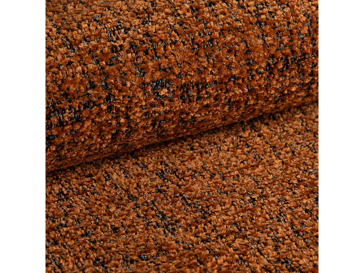 Canapé convertible 5 places avec coffre en tissu orange VITTORIA