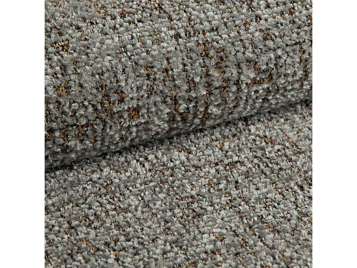 Canapé convertible 5 places avec coffre en tissu chiné gris VITTORIA