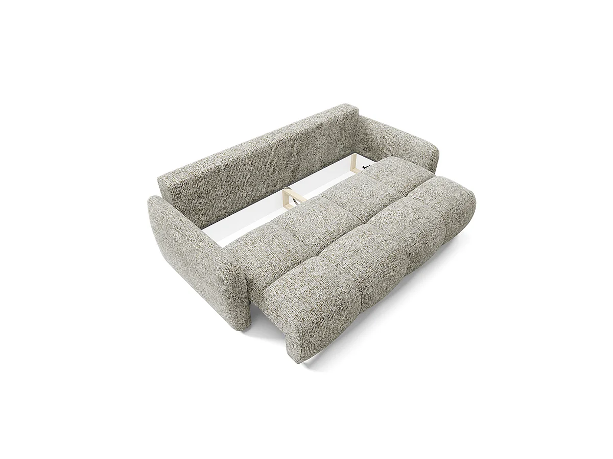 Canapé 3 places convertible avec coffre Vittoria Gris chiné